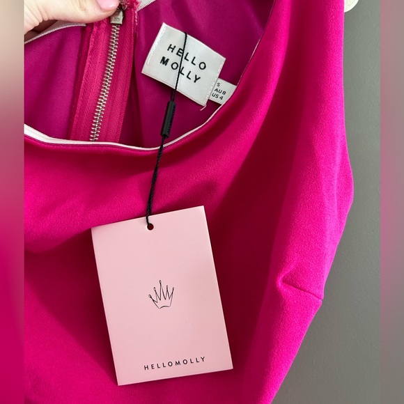 Pink One-Shoulder Hello Molly Ruffle Dress - Picture 3 of 3